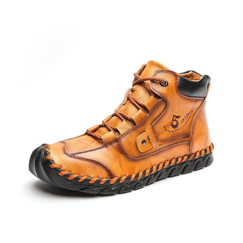 Leather shoes plus size Martin boots - Trendha