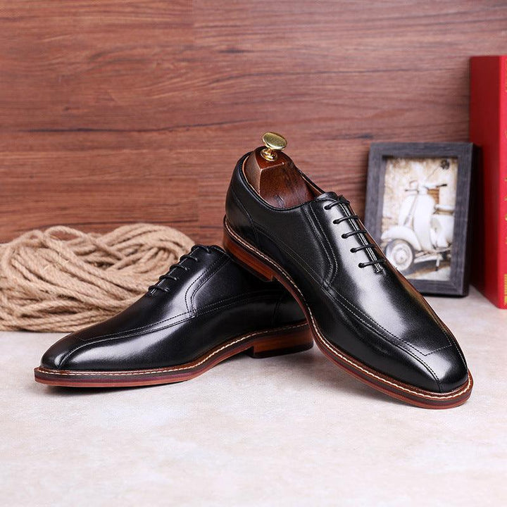 Men's Top Layer Leather Retro Trendy Shoes - Trendha