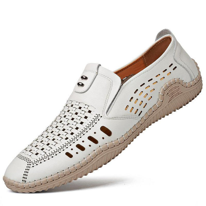 Breathable Leather Sandals Hollow Shoes - Trendha