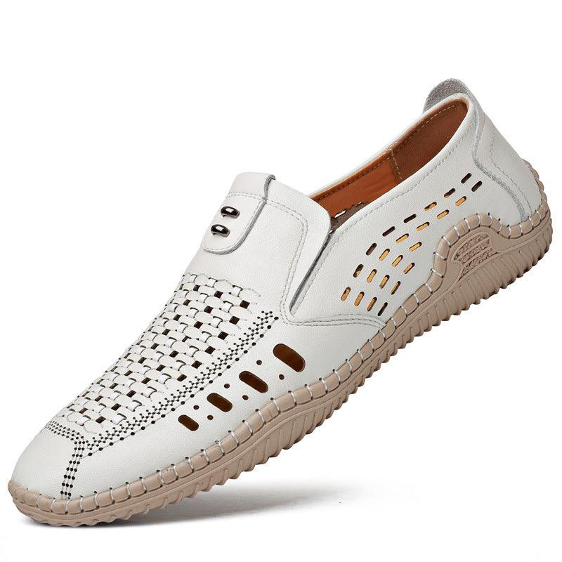 Breathable Leather Sandals Hollow Shoes - Trendha