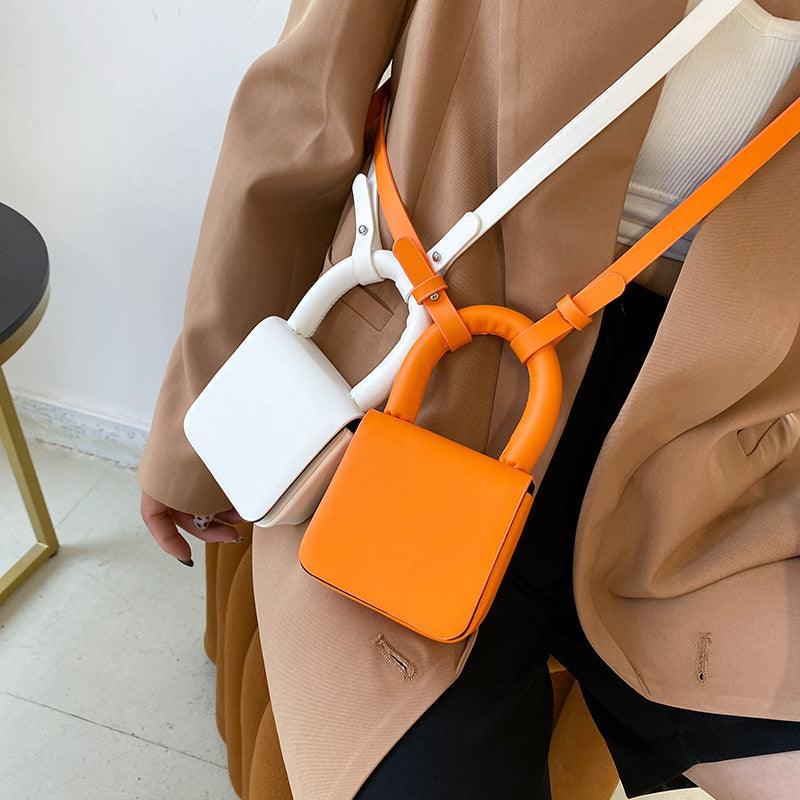 Small PU Top-Handle Shoulder Bag