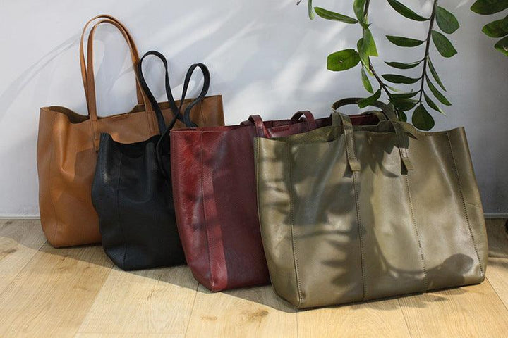 Large-capacity leather handbag - Trendha