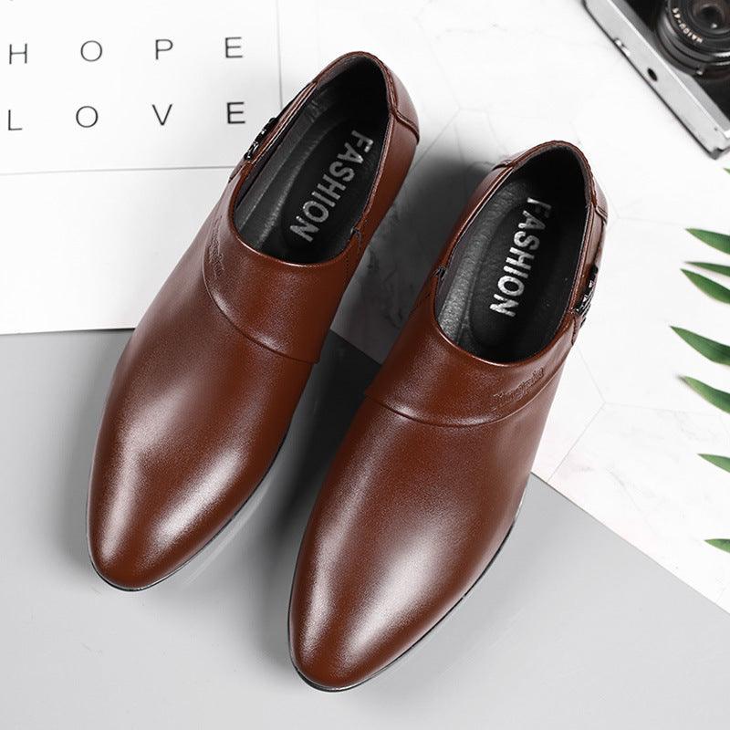Men's Leather Business Shoes - All-Match Casual Formal Wear for Fashionable Professionals - Trendha