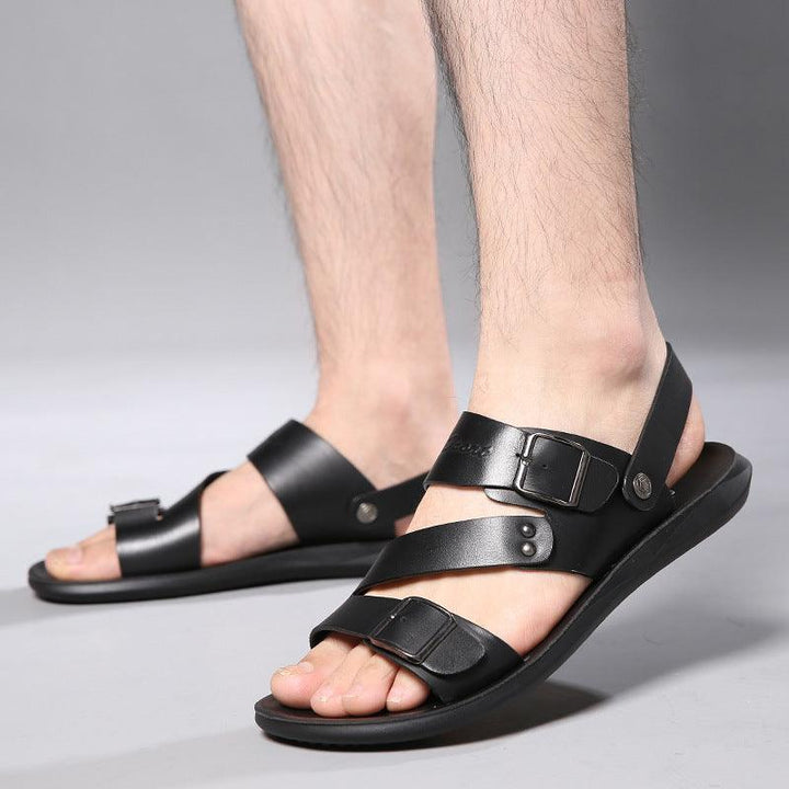 Men's leather sandals and slippers - Trendha