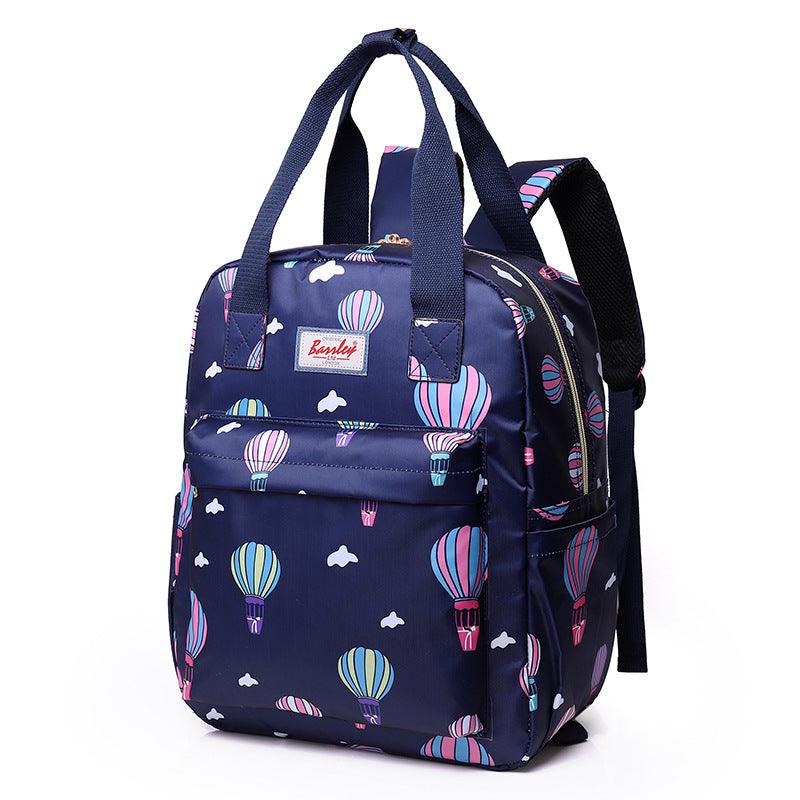 Mini Printed Folding Trolley Bag Detachable Dual Purpose Backpack - Trendha