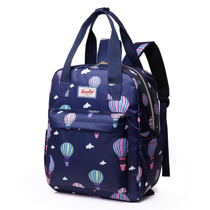 Mini Printed Folding Trolley Bag Detachable Dual Purpose Backpack - Trendha