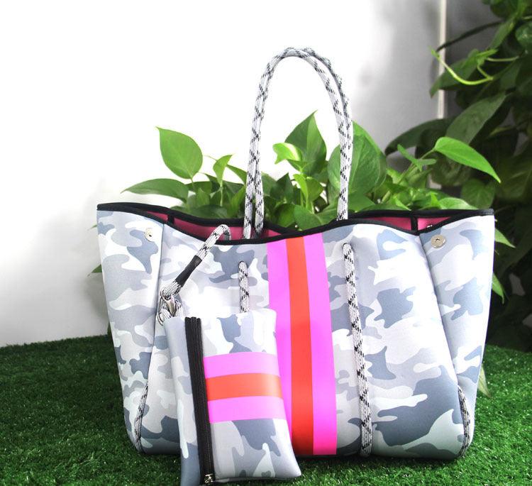 European And American Fashion Beach Bag Fashion Large-capacity Shoulder Bag Neoprene - Trendha