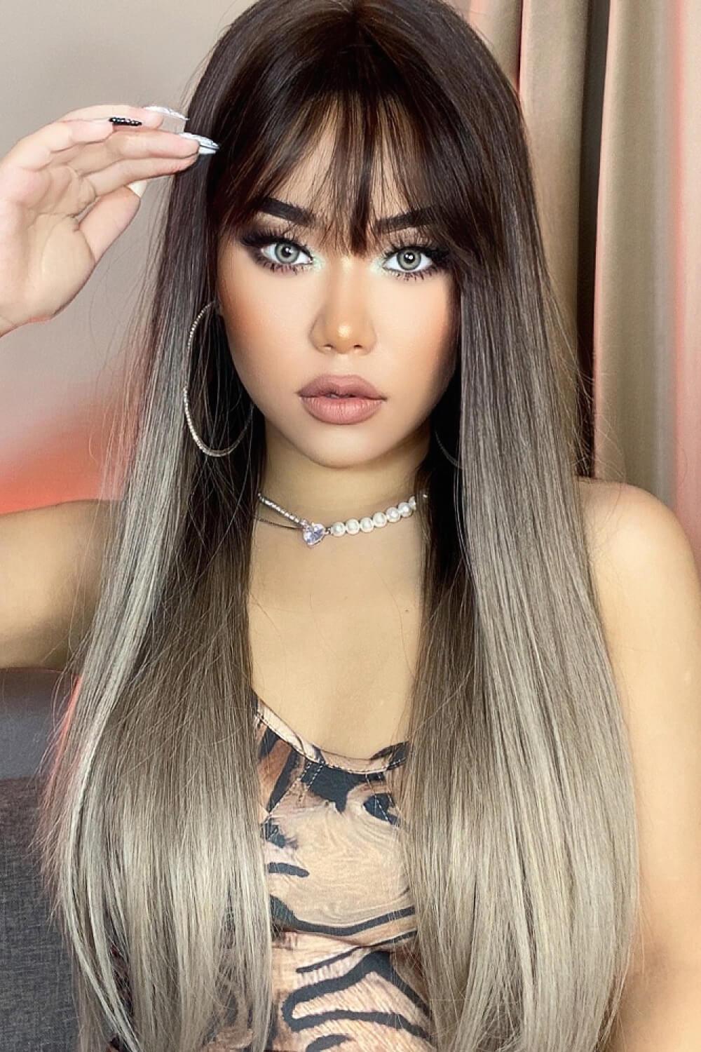 Long Straight Synthetic Wigs 26'' - Trendha