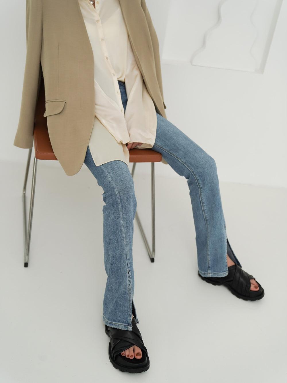 Super Comfortable Soft Nappa Cross-wrinkle Slippers With Thick-soled Heightening Mules - Trendha
