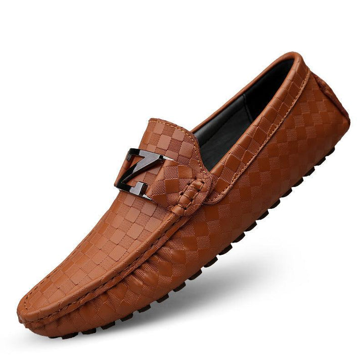 Men's Plus Size Casual Leather Shoes Pedal Peas - Trendha