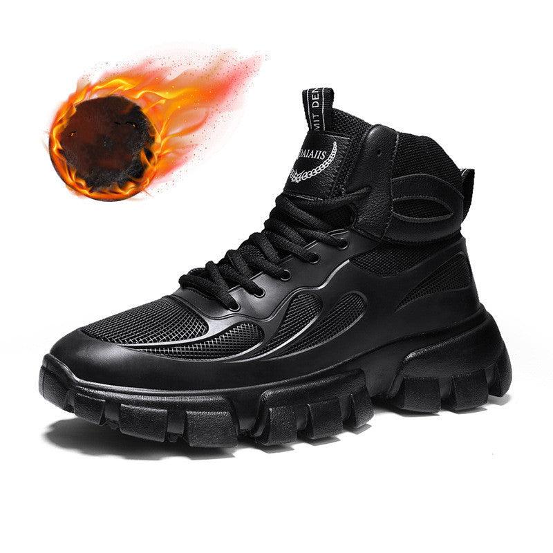 Stylish High-top Plus Cashmere Old Shoes for Men - Trendha