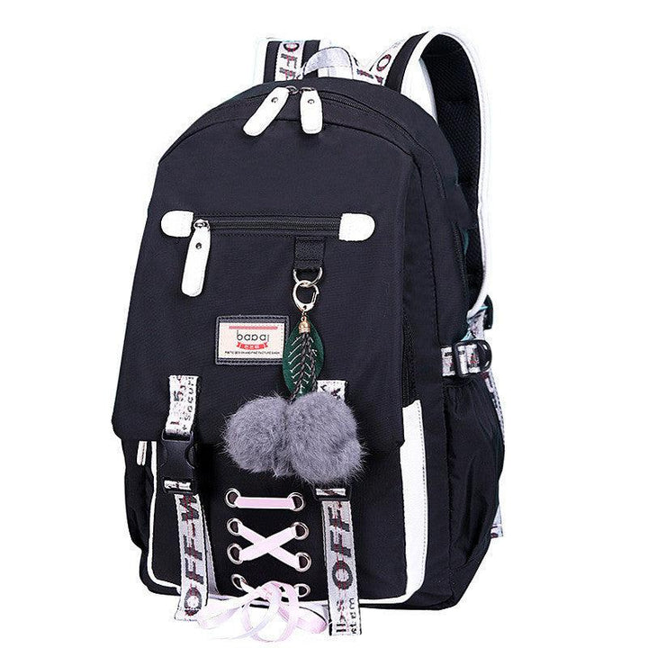 Female Backpack Student School Bag Junior High School Student High School Student Student Backpack Printing - Trendha