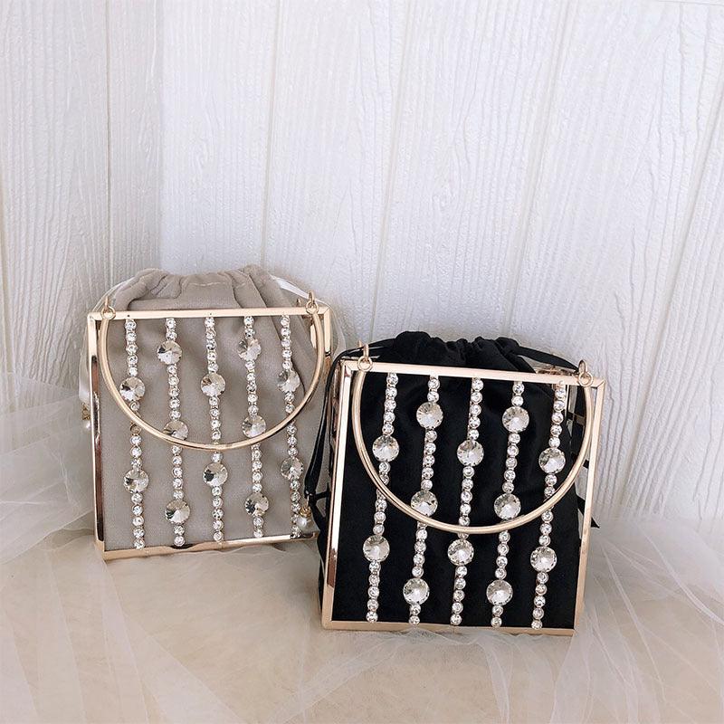 Niche Diamond-studded Dinner Bag Fashionable Metal - Trendha