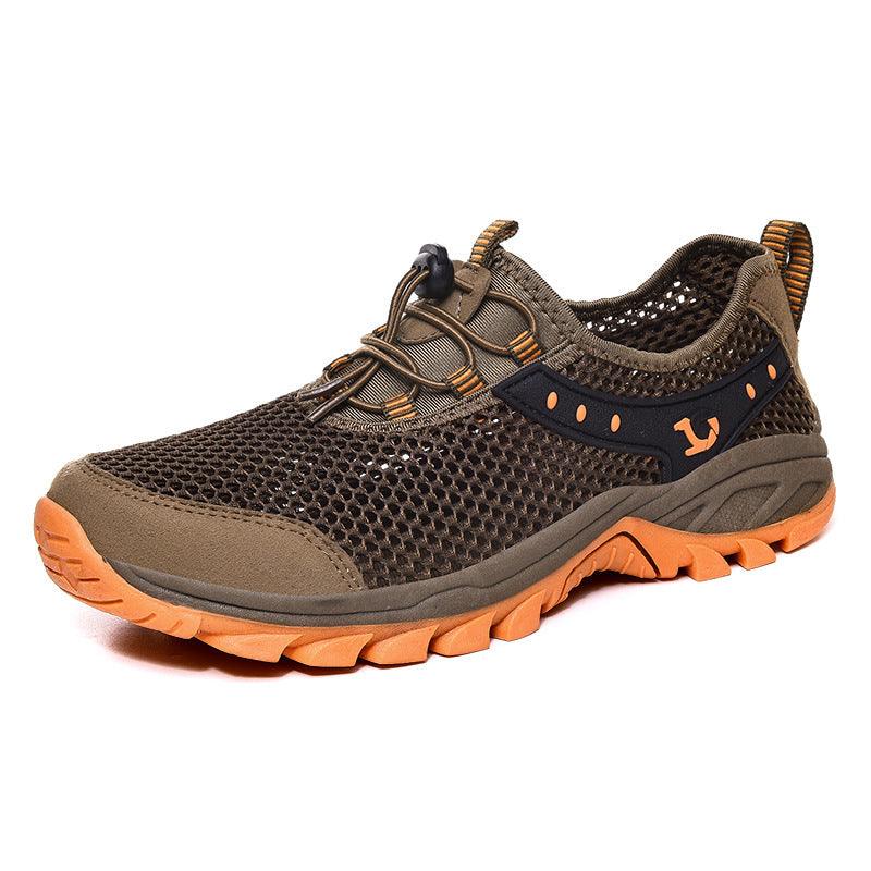 Men's Hollow Mesh Travel Hiking Shoes - Trendha