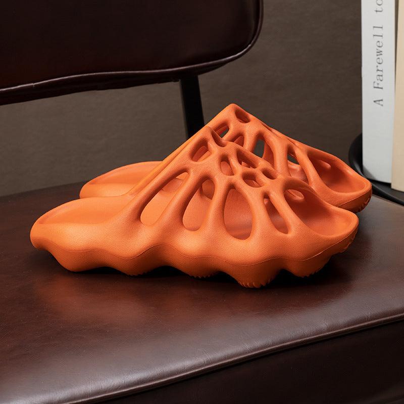 Spider Web Thick Bottom Flip-Flop One Shape Flip-Flop Female - Trendha