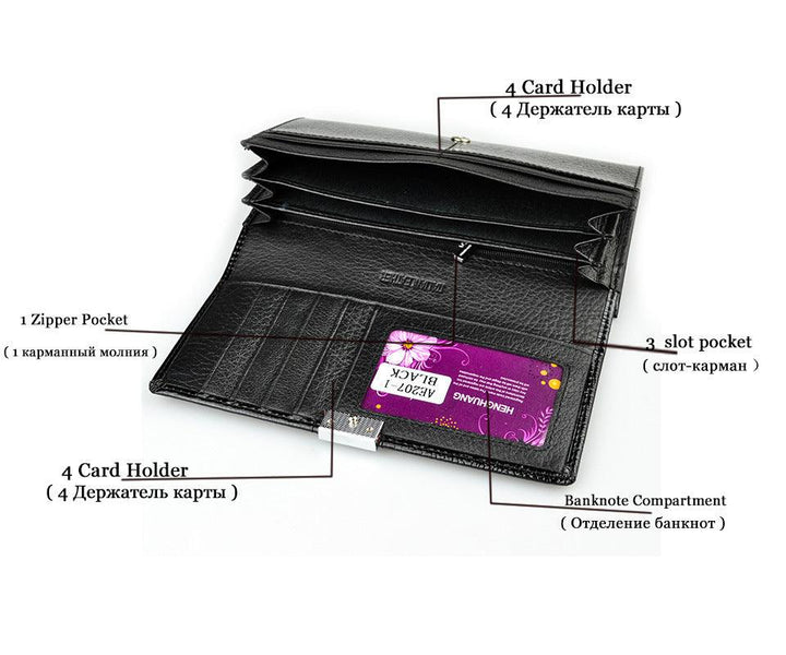 Women's leather wallet coin purse - Trendha