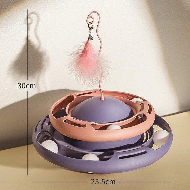 Self-healing Artifact Teasing Cat Stick Kitten Tumbler Turntable Pets Toy - Trendha