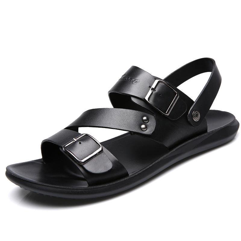 Men's leather sandals and slippers - Trendha
