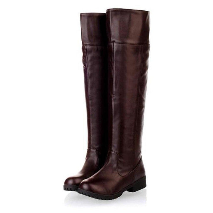 Women's low-heel square heel boots - Trendha