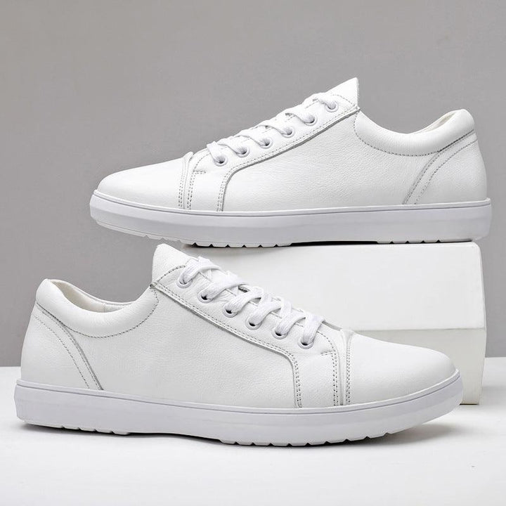 Daily Viscose Shoes Round Toe Solid Color Men's Low-top Casual White Spot Men's Shoes Sneakers - Trendha