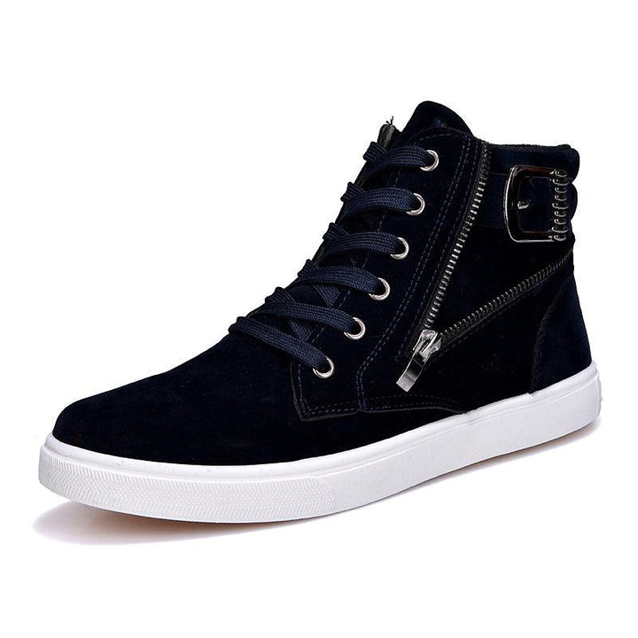 Winter Men's Boots Buckle Metrosexual Shoes Korean High Shoes British Style Casual Shoes - Trendha