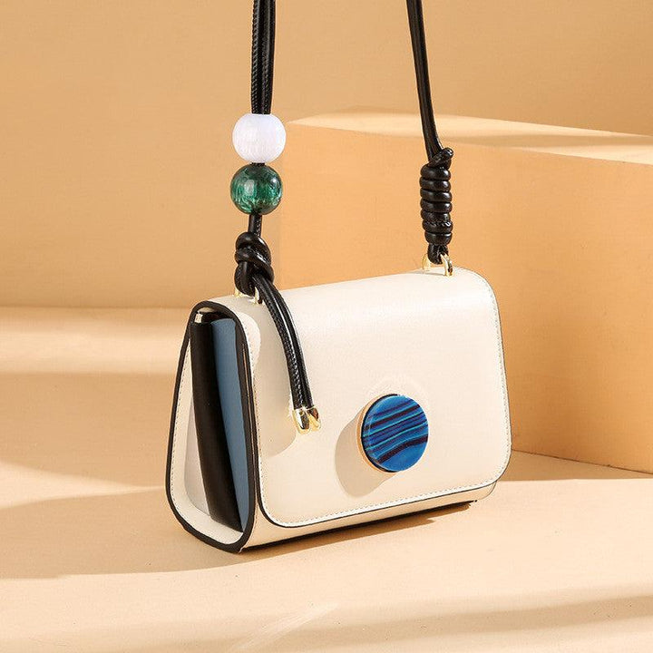 Beaded solid color small square bag - Trendha