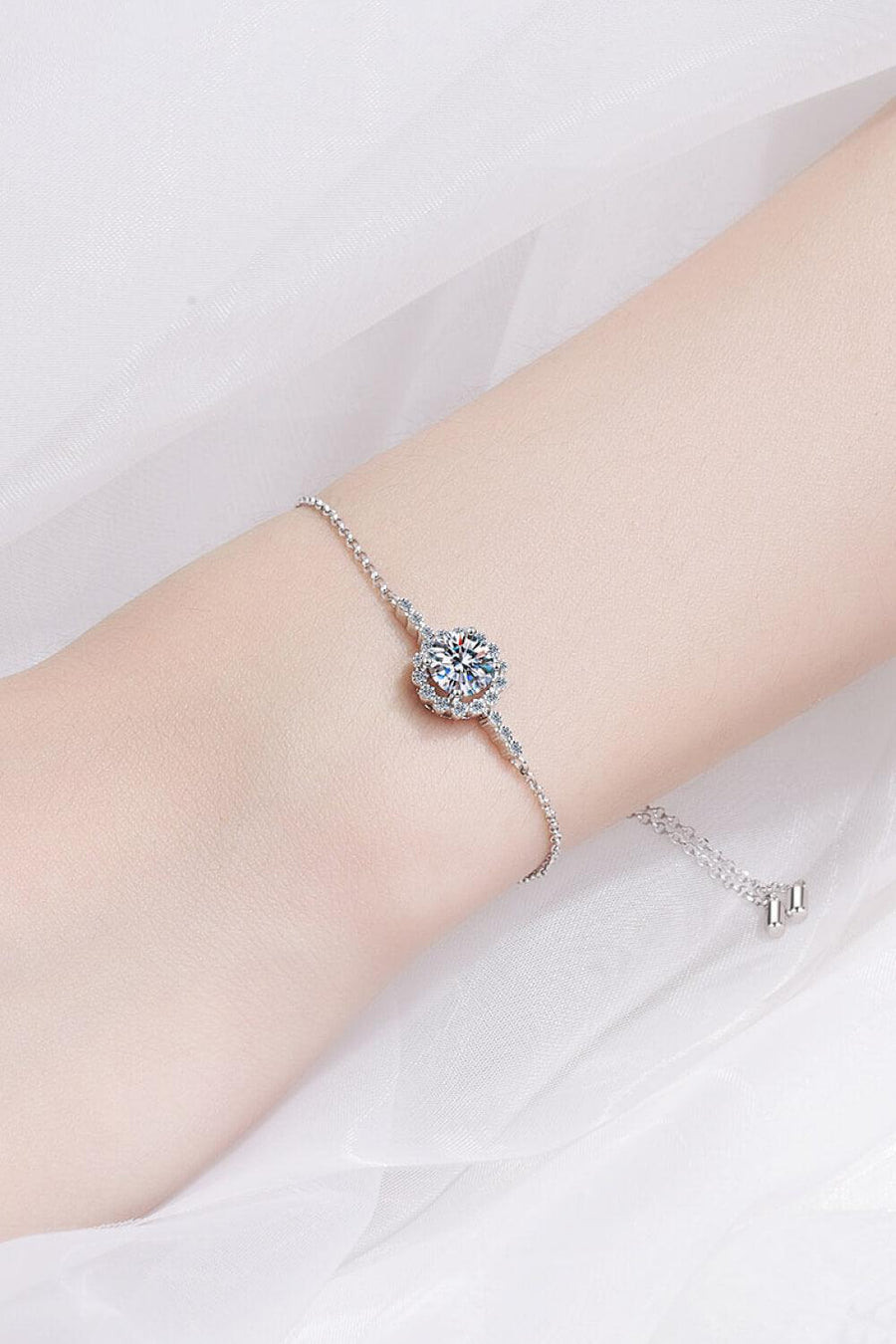 1 Carat Moissanite Chain Bracelet - Trendha