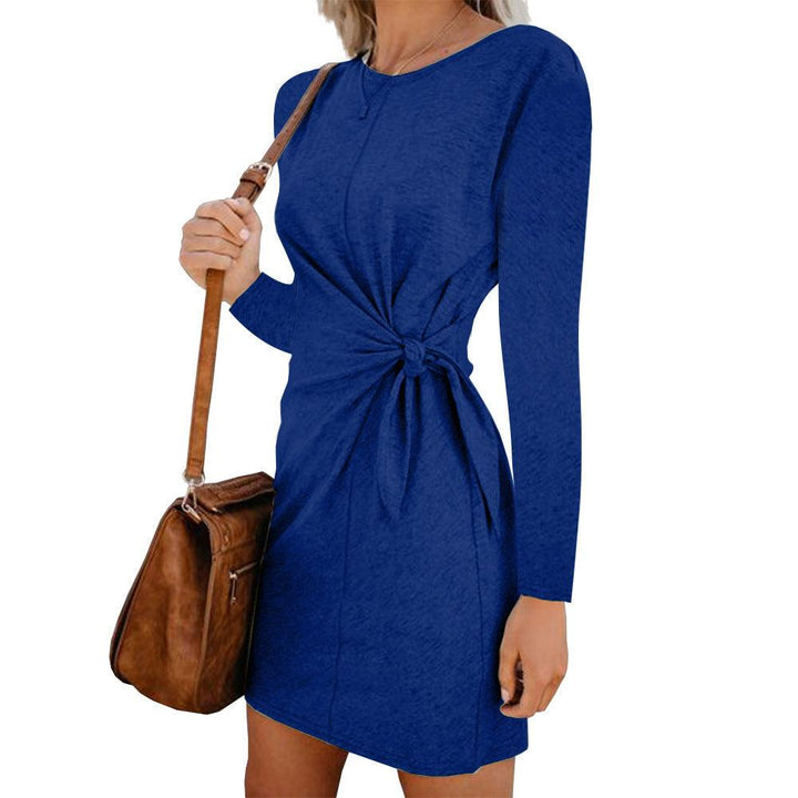 Autumn and winter dress with sleeves - Trendha