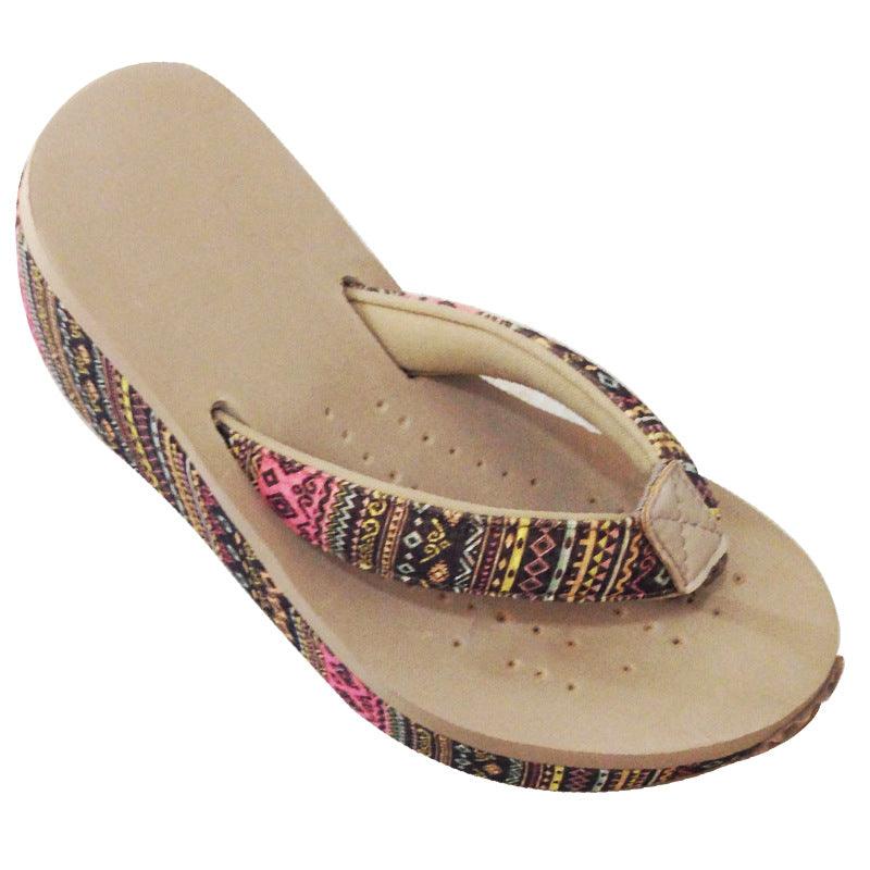 Good for Folk Style Slippers Ms. slope with flip flops female muffin thick bottom slippers factory direct sales - Trendha