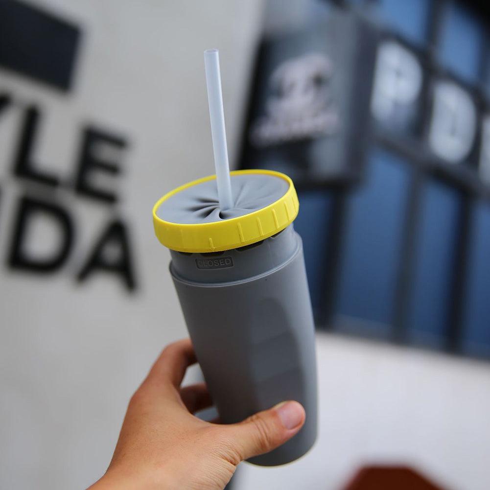 No Cover Twist Cup Travel Portable Cup Double Insulation Tumbler Straw Sippy Water Bottles Portable For Children Adults - Trendha