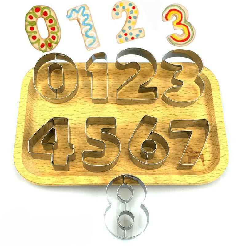 3D Number Shaped Cookie Molds 9 pcs/Set