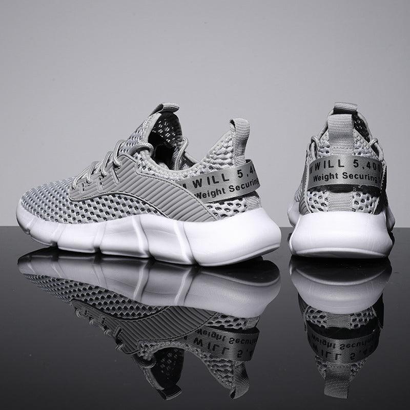 Men's Shoes Hollow Mesh Summer New Sports Shoes Breathable Running Shoes - Trendha