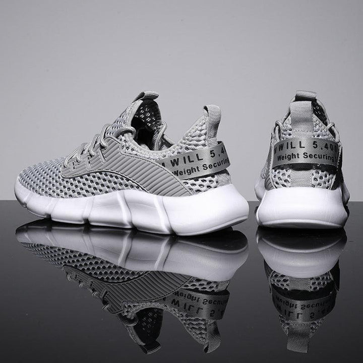 Men's Shoes Hollow Mesh Summer New Sports Shoes Breathable Running Shoes - Trendha