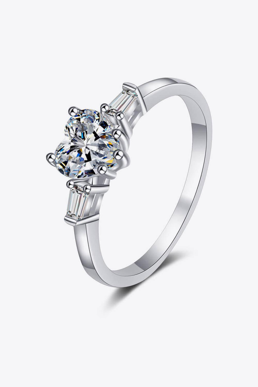 1.2 Carat Moissanite Heart Ring - Trendha