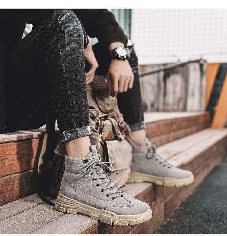 Men's British Style High-Top Martin Boots - Trendha