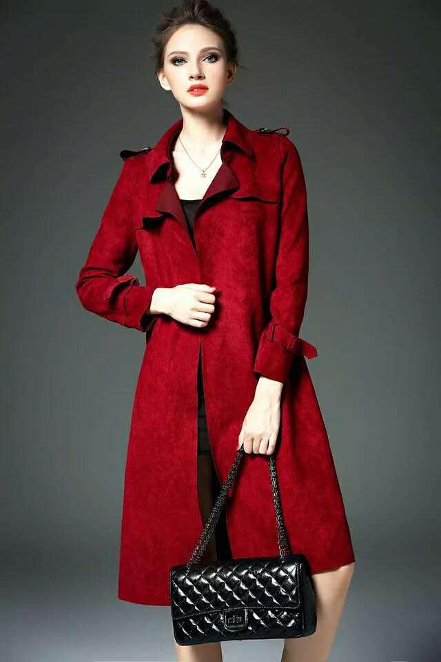 Women's Long Lapel Coat