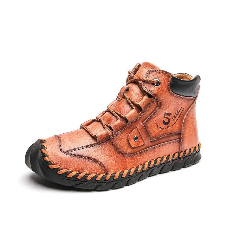 Leather shoes plus size Martin boots - Trendha