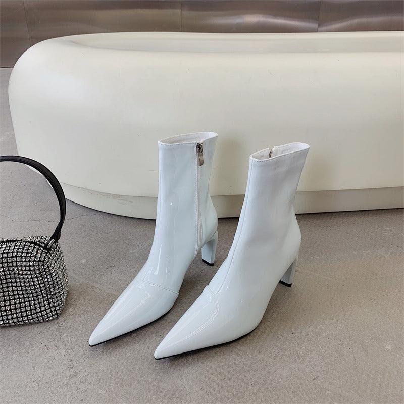 Women's Pointed Toe Stiletto Boots With All-match Temperament - Trendha