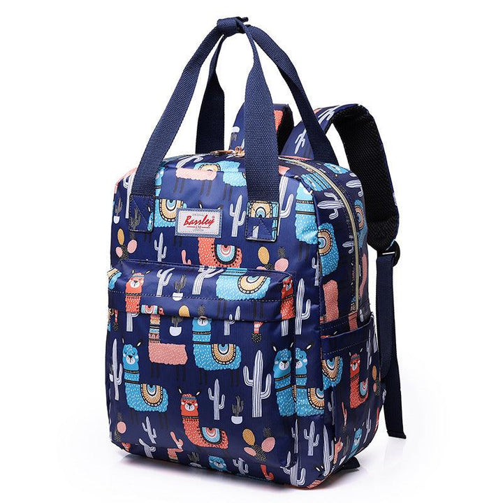 Mini Printed Folding Trolley Bag Detachable Dual Purpose Backpack - Trendha
