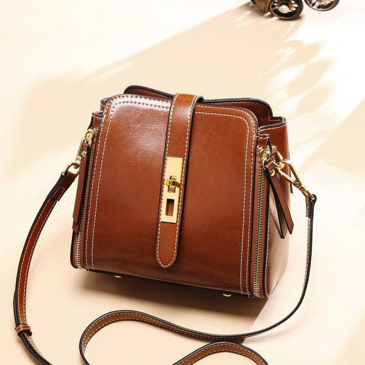 Fashion one-shoulder bucket bag - Trendha