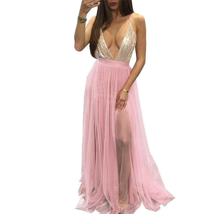 Sequined chiffon dress - Trendha