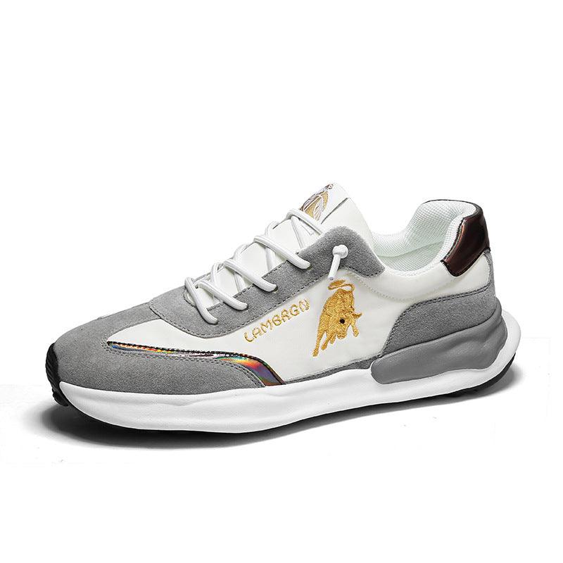 Breathable Cloth Surface Thick Bottom Casual Color Matching Trendy Men's Shoes - Trendha