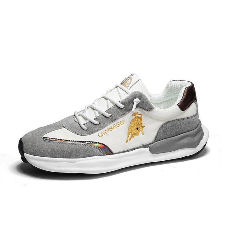 Breathable Cloth Surface Thick Bottom Casual Color Matching Trendy Men's Shoes - Trendha