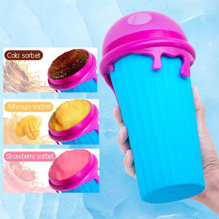 500ml Large Capacity Slushy Cup Summer Squeeze Homemade Juice Water Bottle Quick-Frozen Smoothie Sand Cup Pinch Fast Cooling Magic Ice Cream Slushy Maker Beker Kitchen Gadgets - Trendha