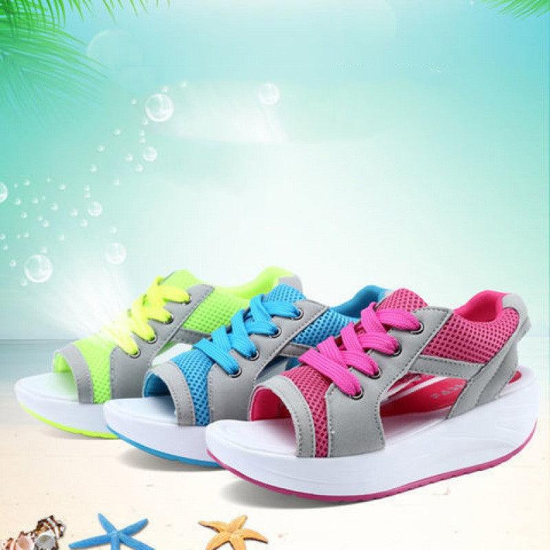 Korean Version Of The New Thick-soled Beach Rocking Bottom Women's Sandals - Trendha