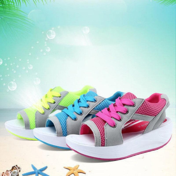 Korean Version Of The New Thick-soled Beach Rocking Bottom Women's Sandals - Trendha