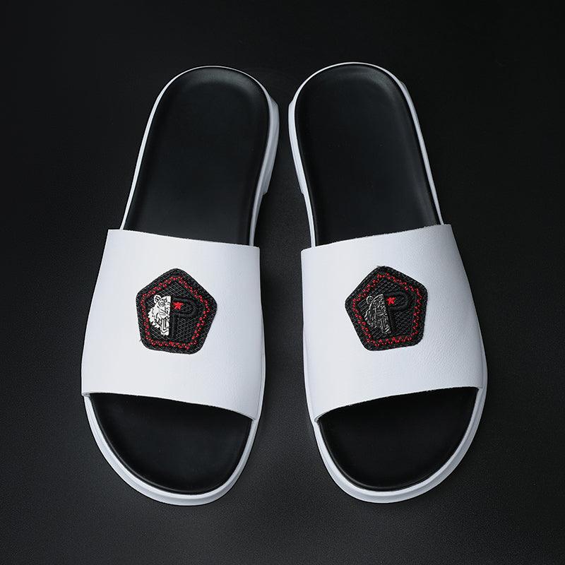 Flip-flops For Outer Wear Non-slip Wear-resistant Leather Slippers - Trendha