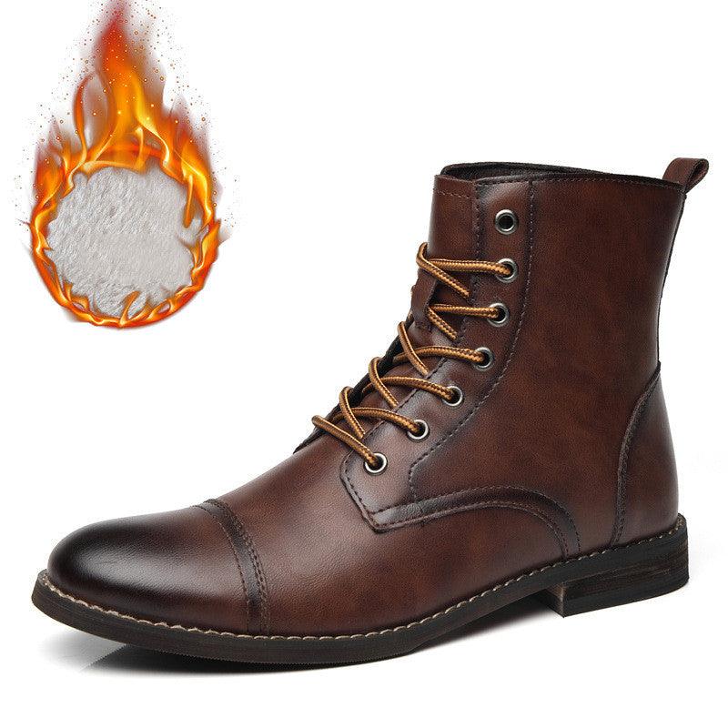 High top pointed toe Martin boots - Trendha