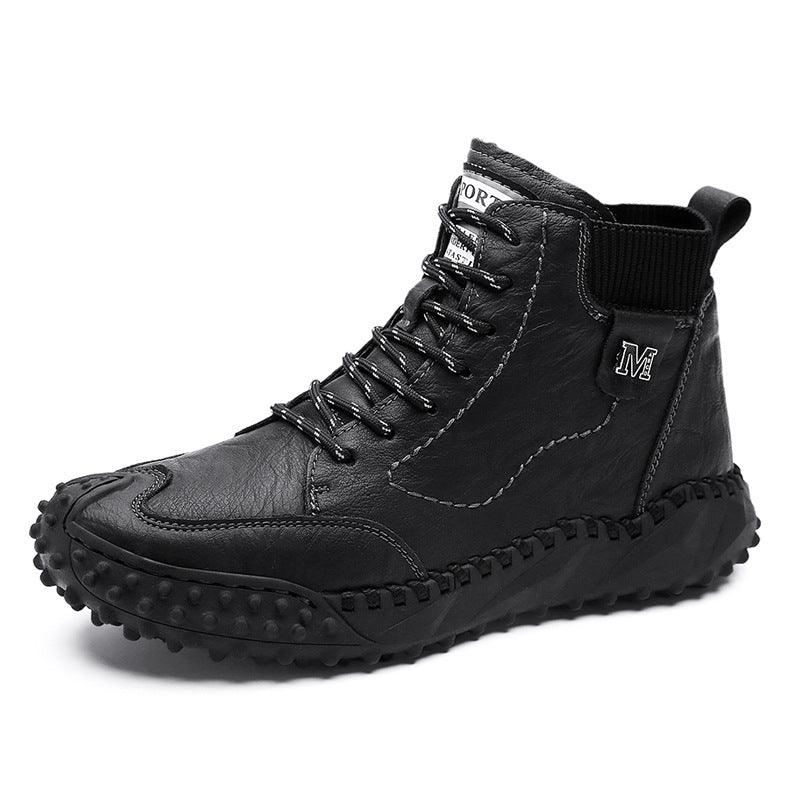 Casual Shoes Platform High Top Leather Boots - Trendha