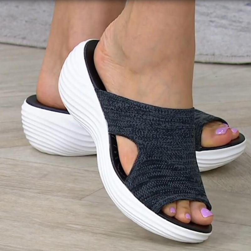 Flying Woven Lightweight Mesh Outer Wear Beach Sandals - Trendha